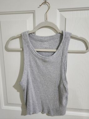 aerie Heather Gray Ribbed Tank